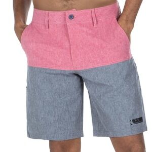 Wave Life Mens H2O Activate Hybrid Shorts Red Grey Colorblock Size 48 NWT